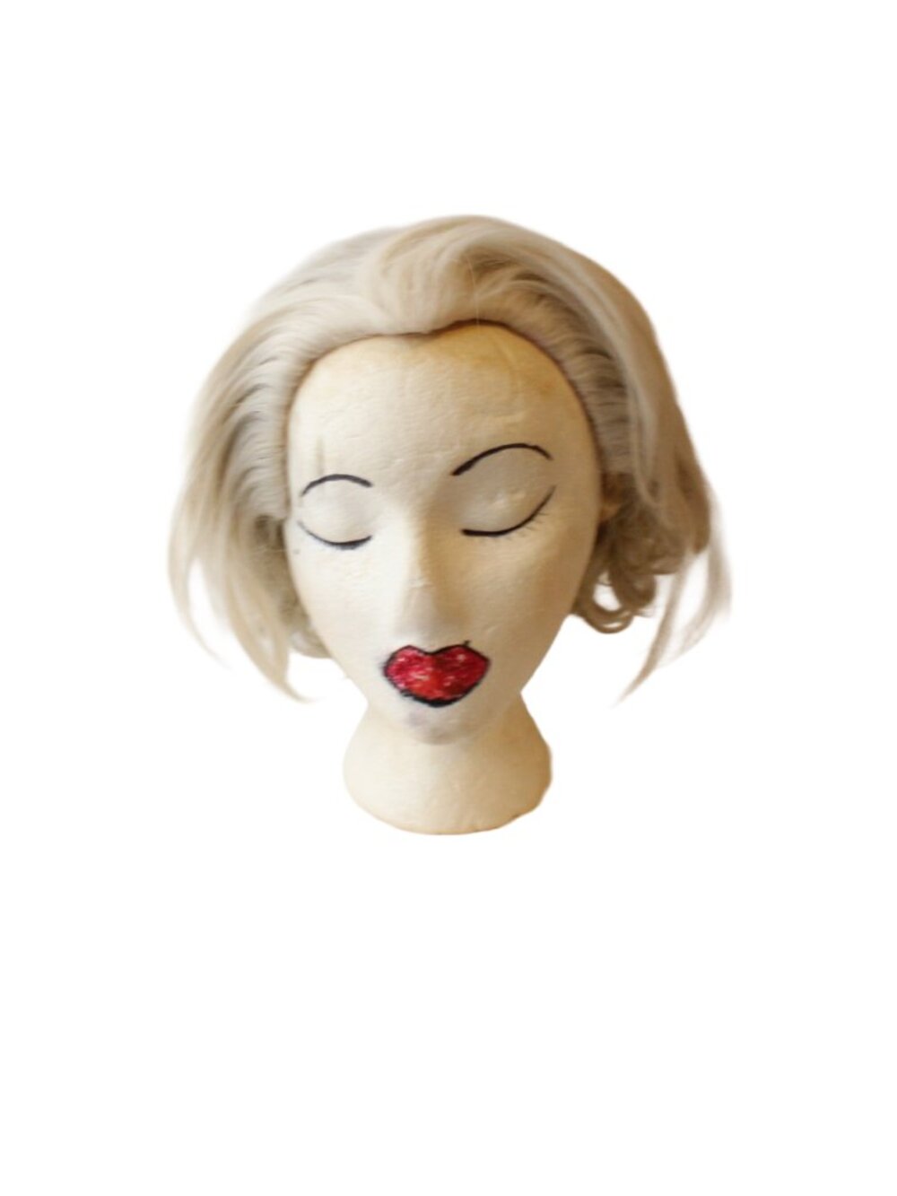 White Lace Front Cosplay Wig Short Bob Wave OSFM Ursula Miranda Priestly